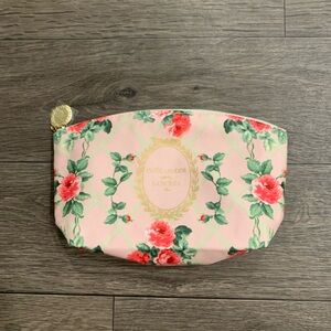 Estee Lauder Pink and Green Floral Cosmetic Bag